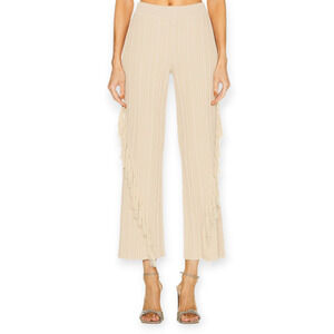 Cult Gaia Maude Knit Pant Beige Cream Ecru Size Medium New With Tags